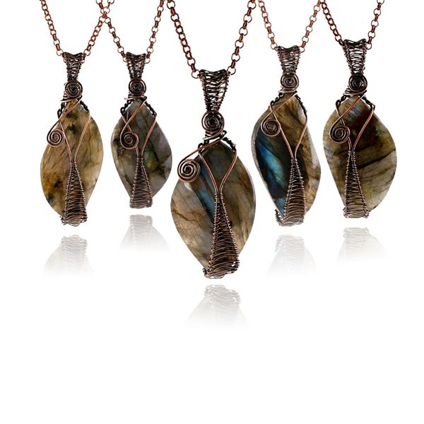 hand-woven irregular labradorite creative retro pendant jewelry wire wraping natural stone diy originality charm pendant necklace ornament, Silver
hand-woven irregular labradorite creative retro pendant jewelry wire wraping natural stone diy originality charm pendant necklace ornament, Silver