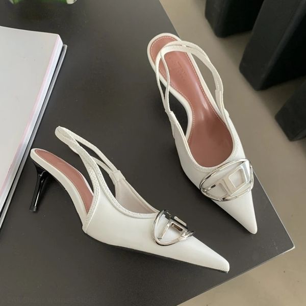 sandals spring summer brand woman slingback shoes fashion matal buckle ladies elegant med heel pointed toe slip on sandal mules 230426, Black
sandals spring summer brand woman slingback shoes fashion matal buckle ladies elegant med heel pointed toe slip on sandal mules 230426, Black