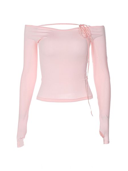 women's t shirt dour y atasan crop ramping musim semi gugur wanita kaus balutan bahu terbuka lengan panjang warna polos 230427, White
women's t shirt dour y atasan crop ramping musim semi gugur wanita kaus balutan bahu terbuka lengan panjang warna polos 230427, White