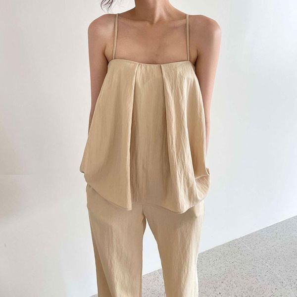 pants clothland women elegant camis pants suit two piece sleeveless long pants summer chic sets tz338, White
pants clothland women elegant camis pants suit two piece sleeveless long pants summer chic sets tz338, White