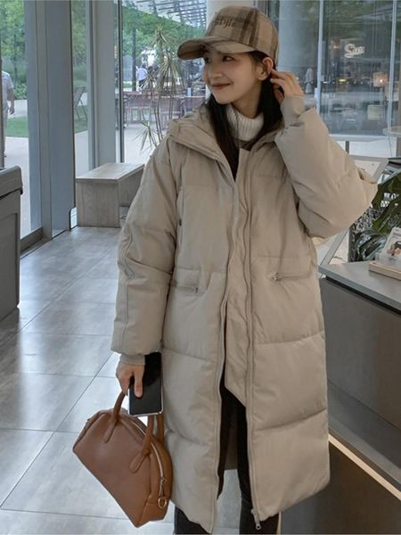 leather long parka women jacket women's thickened puffer jacket hooded new winter clothes loose thin over the knee coat 221mi, Black
leather long parka women jacket women's thickened puffer jacket hooded new winter clothes loose thin over the knee coat 221mi, Black