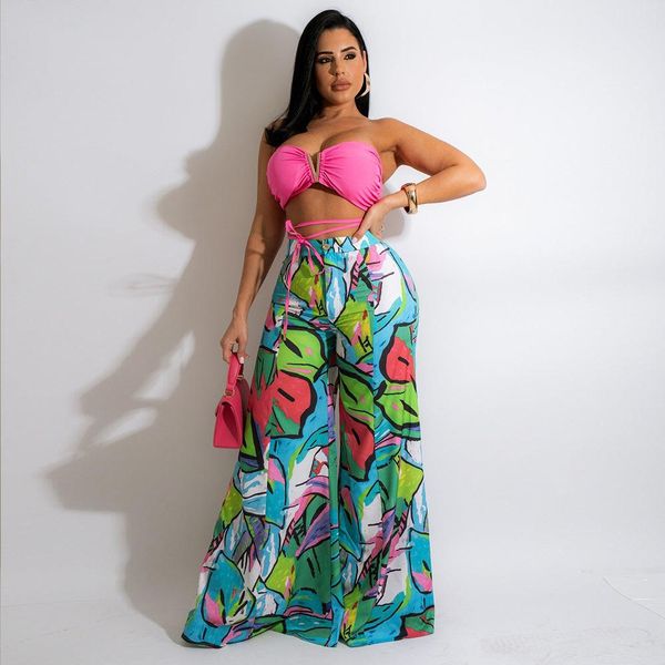 pants felyn 2022 new arrival famous brand 2 pcs women set print strapless and long pants summer beach outfits, White
pants felyn 2022 new arrival famous brand 2 pcs women set print strapless and long pants summer beach outfits, White