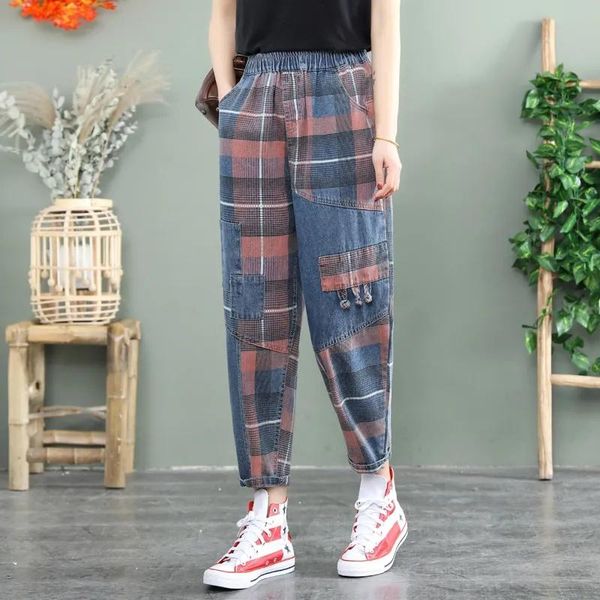jeans women spring autumn women fashion plaid jeans 2021 female winter new grace loose thin ninepoint harem pants trousers a424, Blue
jeans women spring autumn women fashion plaid jeans 2021 female winter new grace loose thin ninepoint harem pants trousers a424, Blue