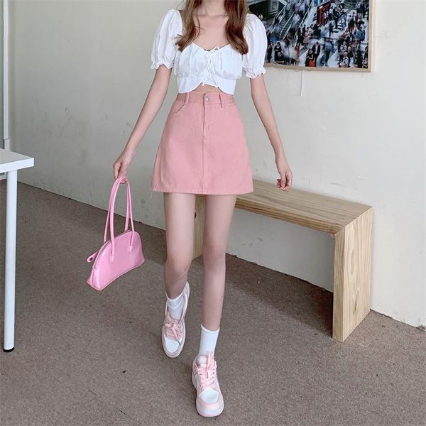 dresses pink denim jeans skirts women high waist korean mini skirt casual streetwear slim pencil shorts skirt designer, White;black
dresses pink denim jeans skirts women high waist korean mini skirt casual streetwear slim pencil shorts skirt designer, White;black