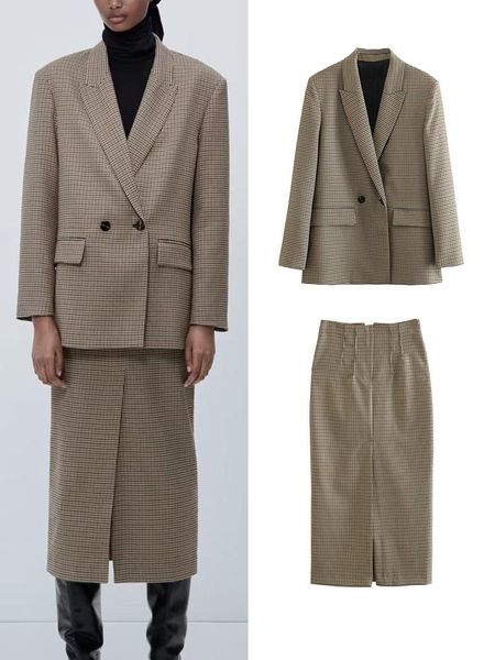 pants traf women plaid blazer skirts sets 2022 fashion autumn winter elegant female office midcalf skirt long sleeve outwear, White
pants traf women plaid blazer skirts sets 2022 fashion autumn winter elegant female office midcalf skirt long sleeve outwear, White
