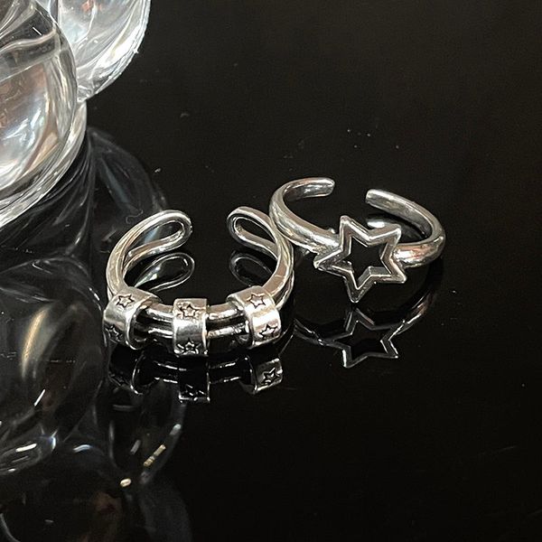 luxury jewelry engagement ring star adjustable rings retro personality do-it-yourself index finger open and wild combination punk ring promi, Silver
luxury jewelry engagement ring star adjustable rings retro personality do-it-yourself index finger open and wild combination punk ring promi, Silver