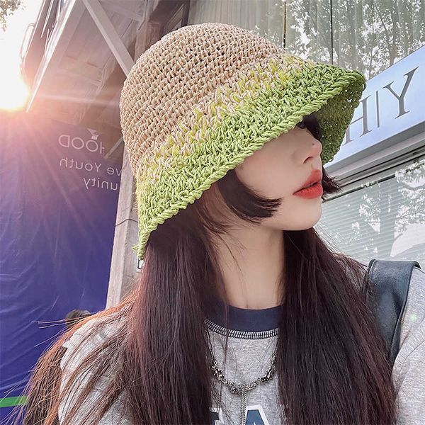 wide brim hats fashion japan korea crochet sun hat women summer hand woven straw beach hat sunshade fisherman caps breathable bucket hat aa2, Blue;gray
wide brim hats fashion japan korea crochet sun hat women summer hand woven straw beach hat sunshade fisherman caps breathable bucket hat aa2, Blue;gray