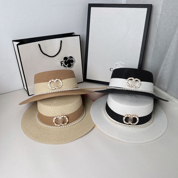 summer women's vacation designer bucket hat fashion travel sunscreen breathable pearl necklace straw hat, Blue;gray
summer women's vacation designer bucket hat fashion travel sunscreen breathable pearl necklace straw hat, Blue;gray