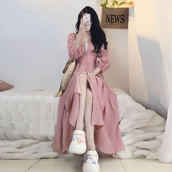 casual dresses insozkdg women dress elegant beautiful french spring summer long temperament goddess robe women 230426, Black;gray
casual dresses insozkdg women dress elegant beautiful french spring summer long temperament goddess robe women 230426, Black;gray