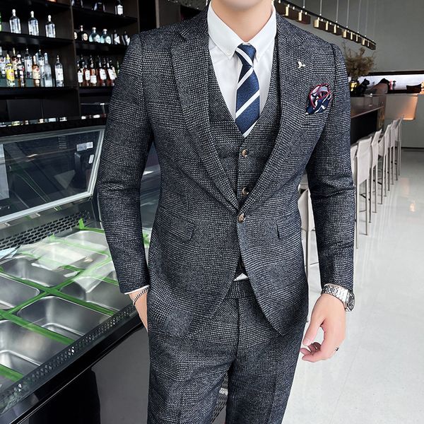 men's suits blazers boutique blazer vest trousers italian style elegant fashion business casual slim gentleman dress formal 3-piece sui, White;black
men's suits blazers boutique blazer vest trousers italian style elegant fashion business casual slim gentleman dress formal 3-piece sui, White;black