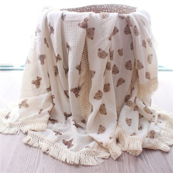 blankets swaddling organic baby muslin swaddle for born fringe double layer cotton summer blanket bed comforter infant stuff bebe 230426
blankets swaddling organic baby muslin swaddle for born fringe double layer cotton summer blanket bed comforter infant stuff bebe 230426