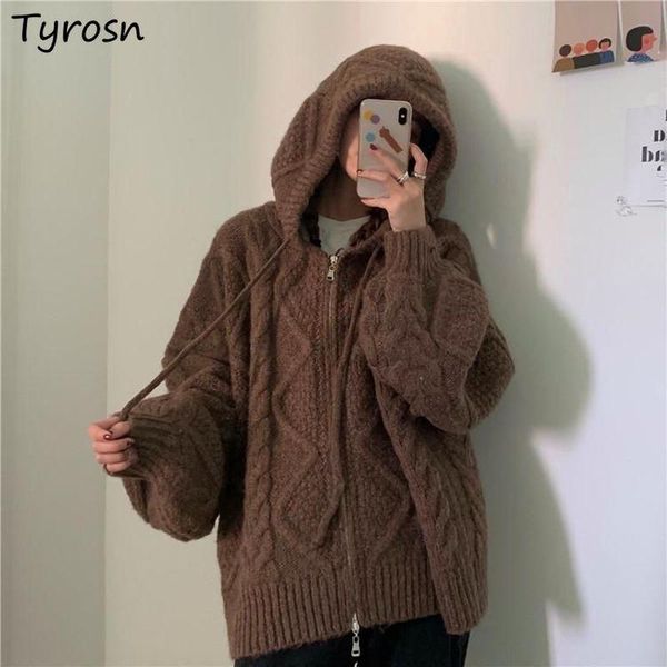 sweaters winter zipper hooded cardigan sweaters women vintage baggy japanese style lazy knitting outwear morigirl thick cardigans mujer, White;black
sweaters winter zipper hooded cardigan sweaters women vintage baggy japanese style lazy knitting outwear morigirl thick cardigans mujer, White;black