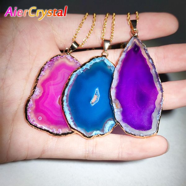 pendant necklaces fashion irregular magic agate piece crystal color quartz stone natural gold pendant necklace jewelry reiki healing gift 23, Silver
pendant necklaces fashion irregular magic agate piece crystal color quartz stone natural gold pendant necklace jewelry reiki healing gift 23, Silver
