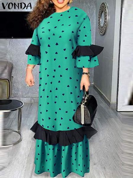 dresses women party maxi dress 2022 vonda vintage 3/4 sleeve heart printed long dress puff sleeve holiday vestido feminina robe, Black;gray
dresses women party maxi dress 2022 vonda vintage 3/4 sleeve heart printed long dress puff sleeve holiday vestido feminina robe, Black;gray