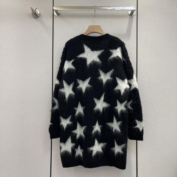 sweaters high end brand women vneck mohair long sleeves cardigan pentagram jacquard design famous luxury sweater men black knitwear, White;black
sweaters high end brand women vneck mohair long sleeves cardigan pentagram jacquard design famous luxury sweater men black knitwear, White;black