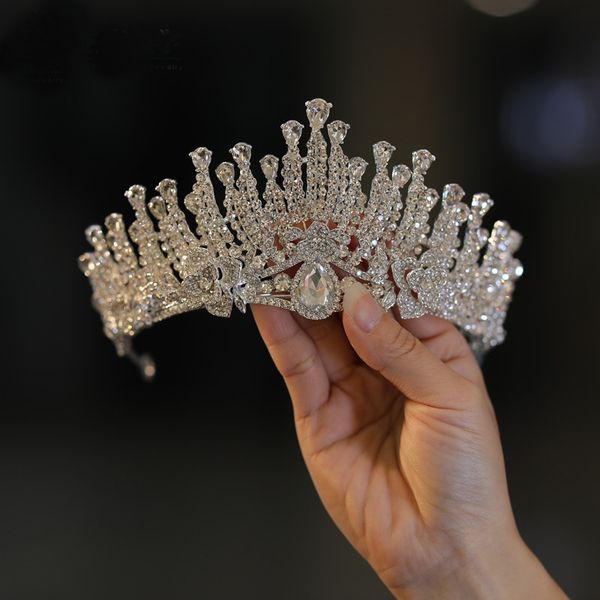 luxury wedding accessories for european and american brides, headgear, hairband, crown, p shoot, alloy rhinestone crown, Silver
luxury wedding accessories for european and american brides, headgear, hairband, crown, p shoot, alloy rhinestone crown, Silver