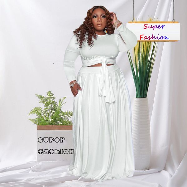 women's plus size tracksuits xl5xl fall women clothing skirt two piece sets o neck long sleeve casual bandage lady outfits drop 230426, Black
women's plus size tracksuits xl5xl fall women clothing skirt two piece sets o neck long sleeve casual bandage lady outfits drop 230426, Black