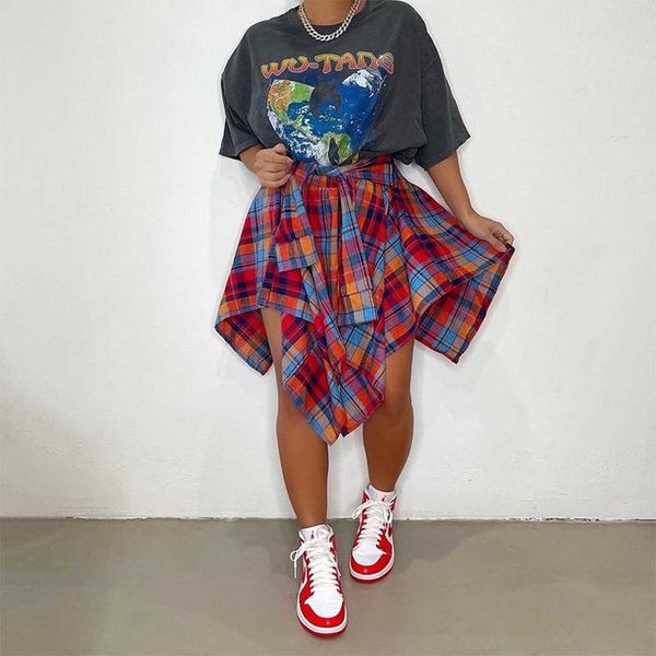 skirts women lattice pattern mini skirts 2022 summer gothic style lace up party skirt high waist irregular skirt lady y2k streetwear j230427, Black
skirts women lattice pattern mini skirts 2022 summer gothic style lace up party skirt high waist irregular skirt lady y2k streetwear j230427, Black