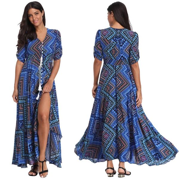 dresses women floral long dress boho flowery print elegant vneck button up beach party dresses casual fashion maxi vestidos bodycon, Black;gray
dresses women floral long dress boho flowery print elegant vneck button up beach party dresses casual fashion maxi vestidos bodycon, Black;gray