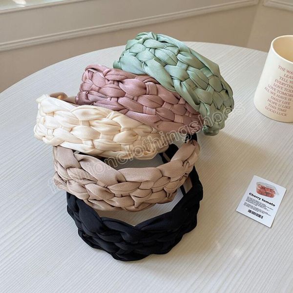 fashion women's hair accessories wide side braided turban solid color headwear handmade headband hairband, Slivery;white
fashion women's hair accessories wide side braided turban solid color headwear handmade headband hairband, Slivery;white