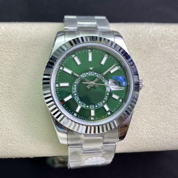 Classic men's watch designer green dial 40mm sapphire glass mirror waterproof dual time zone original safety folding buckle montre de luxe automatic movement, 18
Classic men's watch designer green dial 40mm sapphire glass mirror waterproof dual time zone original safety folding buckle montre de luxe automatic movement, 18