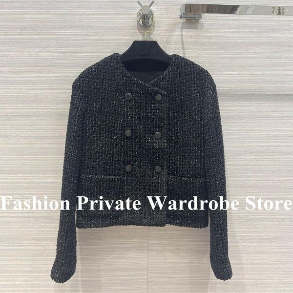 fur vintage black crochet tweed jacket women new autumn winter oneck double breasted long sleeve slik liner short design coat
fur vintage black crochet tweed jacket women new autumn winter oneck double breasted long sleeve slik liner short design coat