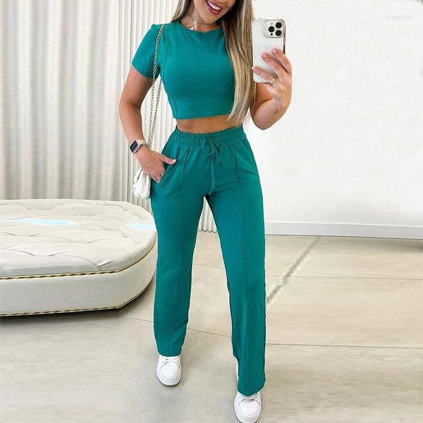 women's two piece pants 2023 summer women's sets casual sports two-piece suit lady skinny short-sleeves t-shirt tees straight, White
women's two piece pants 2023 summer women's sets casual sports two-piece suit lady skinny short-sleeves t-shirt tees straight, White