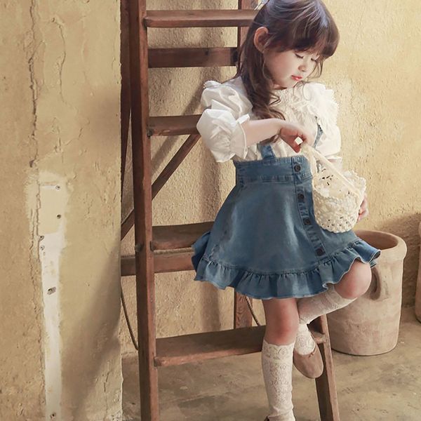 skirts baby girl denim suspender skirt fashion casual clothes children girls ruffles straps pageant skirts kids 0-6y clothes 230427, Blue
skirts baby girl denim suspender skirt fashion casual clothes children girls ruffles straps pageant skirts kids 0-6y clothes 230427, Blue