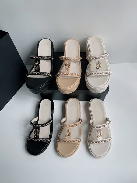 light colour wedge heel slippers mules leather womens sandals thick bottom womens shoes 3cm/.5cm heeled platform plaid quilted c exposed to, Black
light colour wedge heel slippers mules leather womens sandals thick bottom womens shoes 3cm/.5cm heeled platform plaid quilted c exposed to, Black