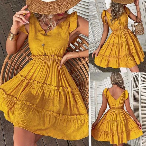 design waist tight dresses slimming a line skirt summer solid color dress with, Black;gray
design waist tight dresses slimming a line skirt summer solid color dress with, Black;gray