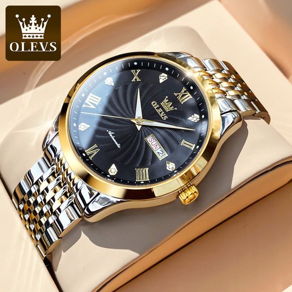 wristwatches olevs watch for men swiss movement automatic mechanical man watches steel strap waterproof wristwatches men's luxury brand, Slivery;brown
wristwatches olevs watch for men swiss movement automatic mechanical man watches steel strap waterproof wristwatches men's luxury brand, Slivery;brown