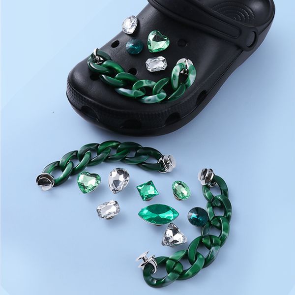 shoe parts accessories 10pcsset brand designer shoe charms chain luxury amber leopard chain colorful gems decorations for croc clog kids wom, White;pink
shoe parts accessories 10pcsset brand designer shoe charms chain luxury amber leopard chain colorful gems decorations for croc clog kids wom, White;pink