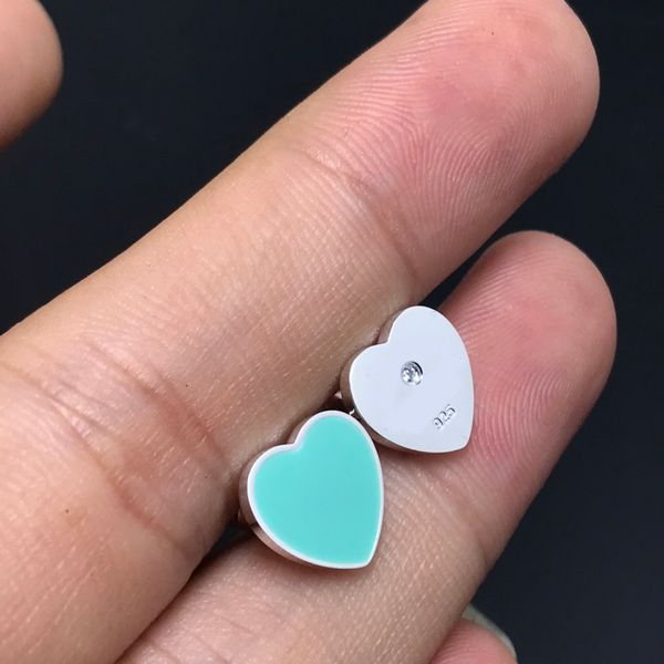 designers 925 sterling silver love earrings peach heart blue enamel temperament fashion earrings female, Golden;silver
designers 925 sterling silver love earrings peach heart blue enamel temperament fashion earrings female, Golden;silver