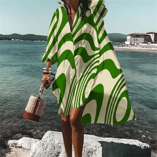 women's swimwear summer ripple leaf print beach holiday fashion coat shirt collar pullover beautiful dress 230426, White;black
women's swimwear summer ripple leaf print beach holiday fashion coat shirt collar pullover beautiful dress 230426, White;black