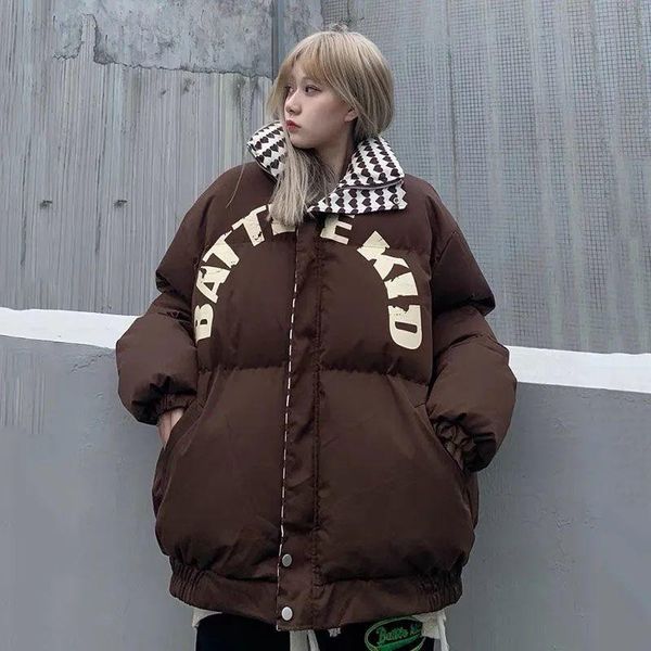 leather heart ghosting winter jacket women vintage checkerboard print winter coat women loose and thick cotton coat jacket women, Black
leather heart ghosting winter jacket women vintage checkerboard print winter coat women loose and thick cotton coat jacket women, Black