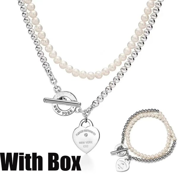 fashion luxury necklace designer heart return to pendant jewelry heart shape double-deck chains with pearl necklaces for women party rose go, Silver
fashion luxury necklace designer heart return to pendant jewelry heart shape double-deck chains with pearl necklaces for women party rose go, Silver