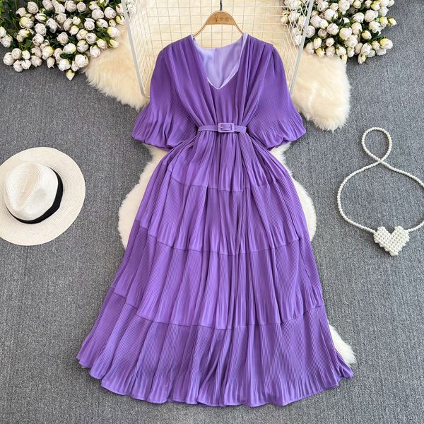 french vintage gentle style dress temperament bubble short sleeve v-neck waist slim a-line cake dress elegant long dress, Black;gray
french vintage gentle style dress temperament bubble short sleeve v-neck waist slim a-line cake dress elegant long dress, Black;gray