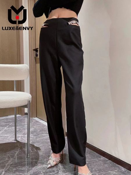 women's pants s musim semi 2023 baru seksi berongga huruf wang celana dipotong lurus hitam untuk panjang wanita 230426, Black;white
women's pants s musim semi 2023 baru seksi berongga huruf wang celana dipotong lurus hitam untuk panjang wanita 230426, Black;white