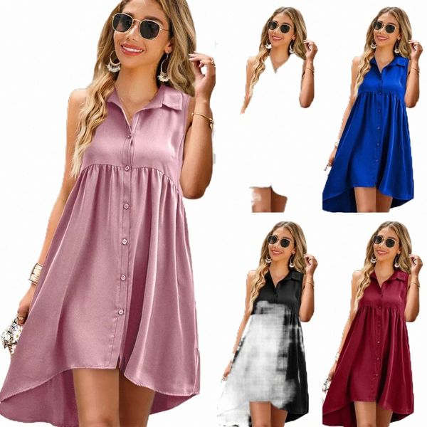 casual dresses summer women's sleeveless casual style polyester material 2023 new fashion solid color front short back long a-line dres, Black;gray
casual dresses summer women's sleeveless casual style polyester material 2023 new fashion solid color front short back long a-line dres, Black;gray