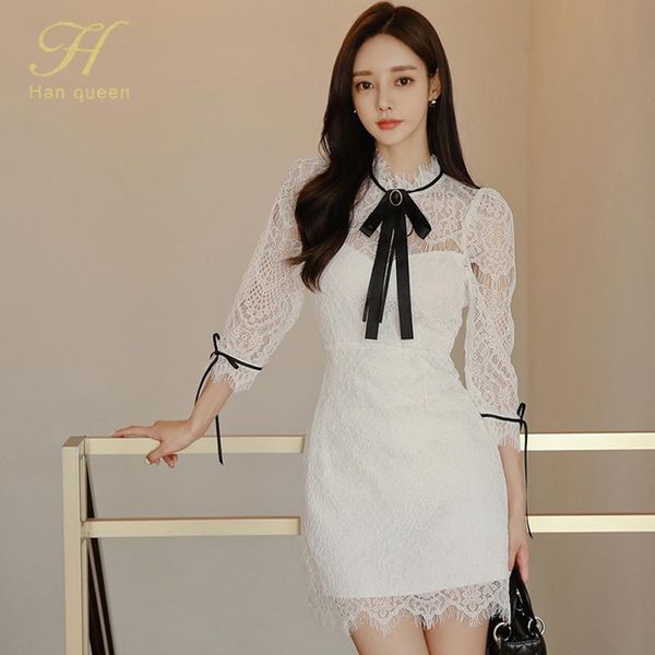 dresses h han queen vestido runway fashion temperament ol women's slim lace dresses sweetneckline bow hollowing lace dress, Black;gray
dresses h han queen vestido runway fashion temperament ol women's slim lace dresses sweetneckline bow hollowing lace dress, Black;gray