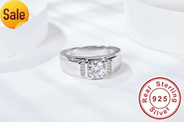 wedding rings luxury original 925 solid silver ring classic 1 carat moissanite diamond jewelry for man engagement, Slivery;golden
wedding rings luxury original 925 solid silver ring classic 1 carat moissanite diamond jewelry for man engagement, Slivery;golden