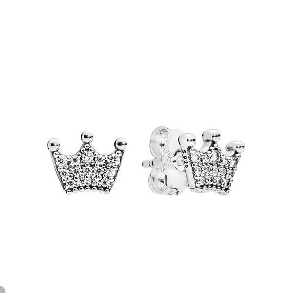 sparkling crown stud earrings for pandora authentic sterling silver womens cute earring set jewelry sisters gift crystal diamond luxury ear, Golden;silver
sparkling crown stud earrings for pandora authentic sterling silver womens cute earring set jewelry sisters gift crystal diamond luxury ear, Golden;silver