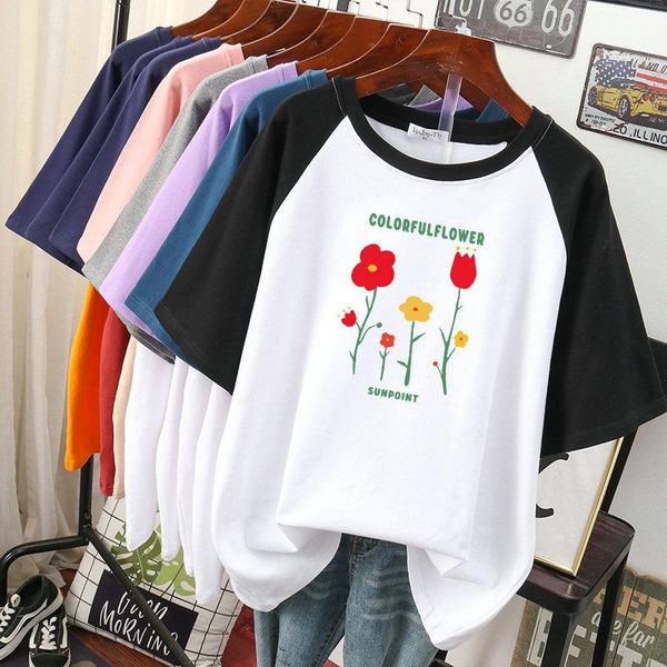 t-shirt ebaihui 100% cotton l6xl t shirt plus size tshirt short sleeve women summer flower print patchwork o neck oversize t shirts, Black
t-shirt ebaihui 100% cotton l6xl t shirt plus size tshirt short sleeve women summer flower print patchwork o neck oversize t shirts, Black