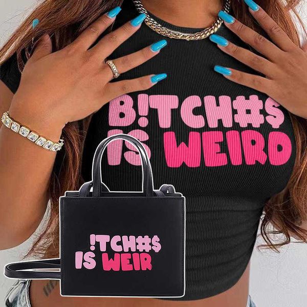 fashion trend bitch letter bag women's clothing set pu zipper oblique cross shoulder 230427
fashion trend bitch letter bag women's clothing set pu zipper oblique cross shoulder 230427