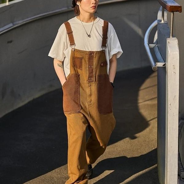 pants new japanese retro hong kong flavor brown color matching neutral overalls american couple loose onepiece straight overalls tide, Black
pants new japanese retro hong kong flavor brown color matching neutral overalls american couple loose onepiece straight overalls tide, Black