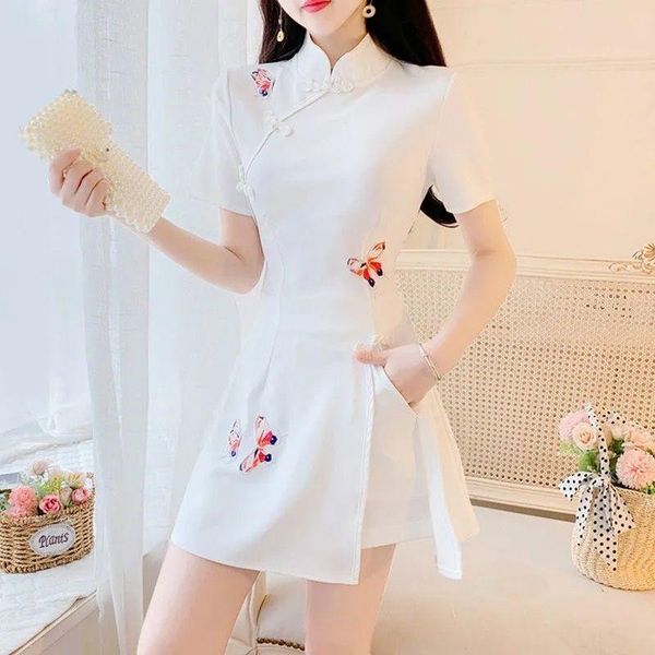 dress traje de estilo chino para mujer conjuntos de dos piezas corto a juego cheongsam retro novedad de verano 2022, White
dress traje de estilo chino para mujer conjuntos de dos piezas corto a juego cheongsam retro novedad de verano 2022, White
