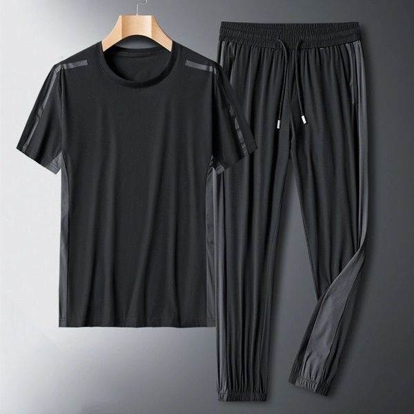 men's tracksuits summer casual sports suit men's loose tshirt pants two-piece set ice silk short sleeve men quick drying breathabl, Gray
men's tracksuits summer casual sports suit men's loose tshirt pants two-piece set ice silk short sleeve men quick drying breathabl, Gray