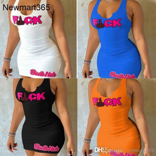 women dresses designer mini casual dress 2023 new slim sleeveless u neck letters printed skirt, Black;gray
women dresses designer mini casual dress 2023 new slim sleeveless u neck letters printed skirt, Black;gray