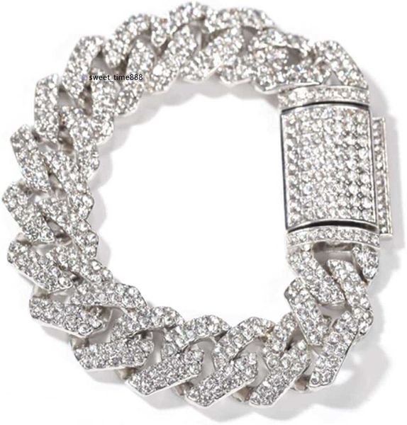 18mm cuban link bracelet for men women bracelet chain curb chain bling rhinestone bracelet clasp chain hip hop jewelry 18x1.8cm, Silver
18mm cuban link bracelet for men women bracelet chain curb chain bling rhinestone bracelet clasp chain hip hop jewelry 18x1.8cm, Silver