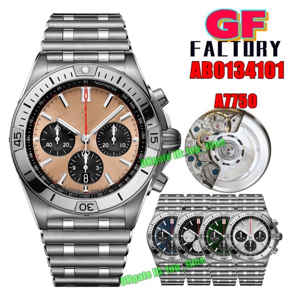 gf factory watches ab0134101 b01 42mm chronograph automatic eta7750 mens watch silver / brown / green / blue / black dial stainless steel br, Slivery;brown
gf factory watches ab0134101 b01 42mm chronograph automatic eta7750 mens watch silver / brown / green / blue / black dial stainless steel br, Slivery;brown